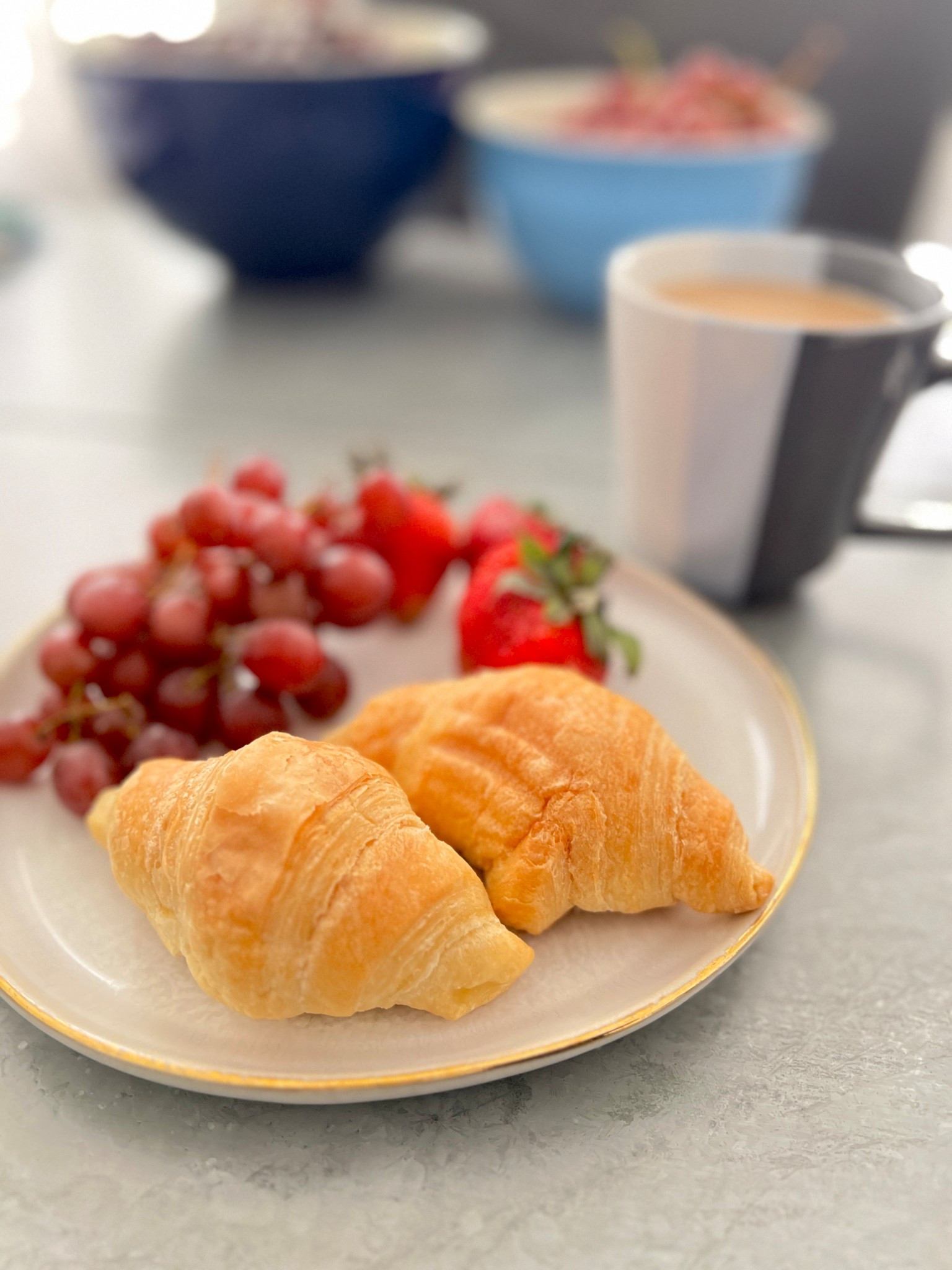 TGIF and cheers to the weekend! Fresh fruit and croissant make everything better. 

Housewares, gold trimmed plates, colorful bowls, kitchen essentials, kitchen accessories, Amazon Find #LTKfindsunder100 #LTKfindsunder50 #ltkparties 

#LTKOver40 #LTKFamily #LTKHome