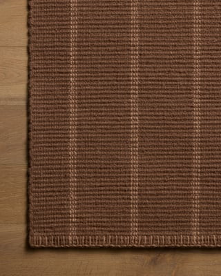 Harlan HLN-01 Mauve/Rose Wool Handwoven Striped Area Rug | Rugs Direct