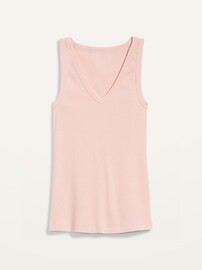 First-Layer Rib-Knit V-Neck Tank Top for Women | Old Navy (US)