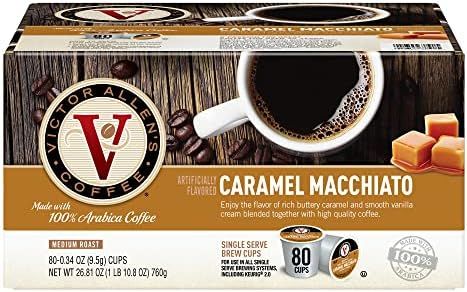 Victor Allen's Coffee Caramel Macchiato, Medium Roast, 80 Count, Single Serve Coffee Pods for Keu... | Amazon (US)