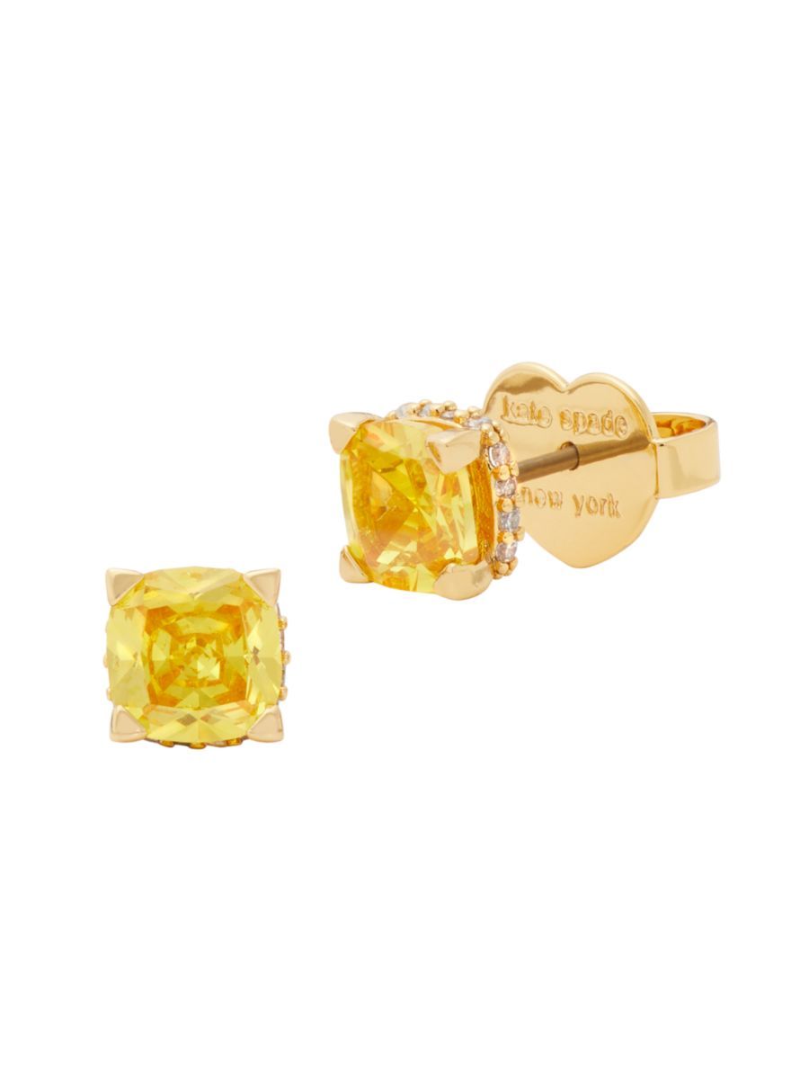 Goldtone Or Silvertone Cubic Zirconia Stud Earrings | Saks Fifth Avenue