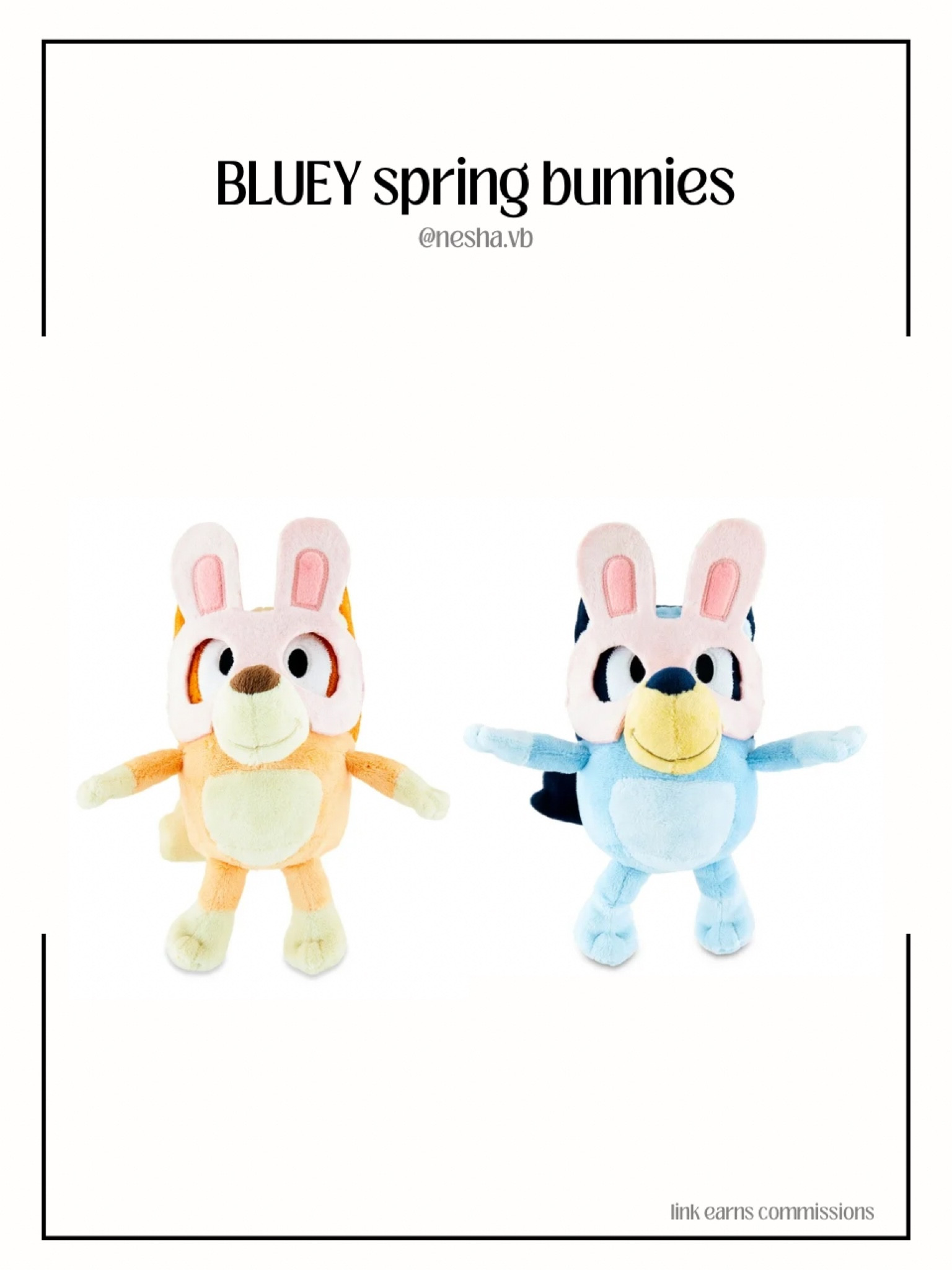 How cute are these BLUEY + BINGO spring bunnies plushies? Only $4!!! #ltkbaby #springoutfit #vacationoutfit #bluey #bingo

#LTKSeasonal #LTKfamily #LTKSpringSale