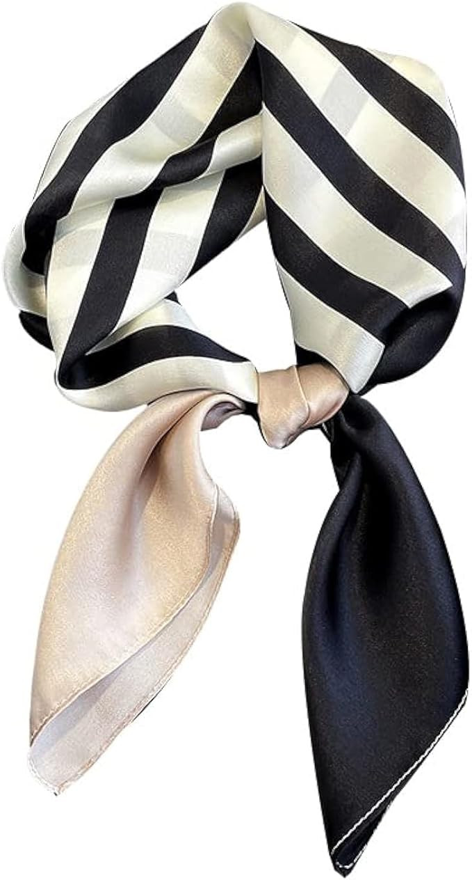 FEIBOON 100% Pure Mulberry Silk Square Scarf 26"x26" Headscarf | Amazon (US)