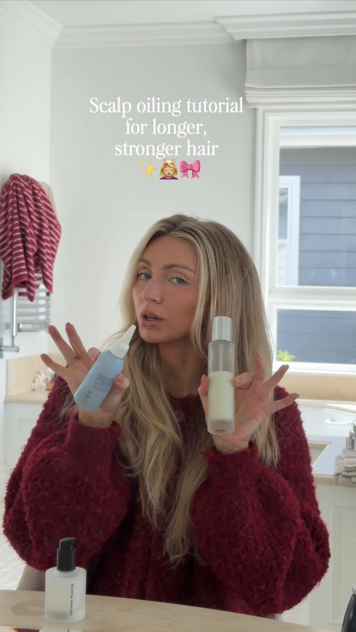 2 products for the easiest scalp oiling routine I do 1x a week!