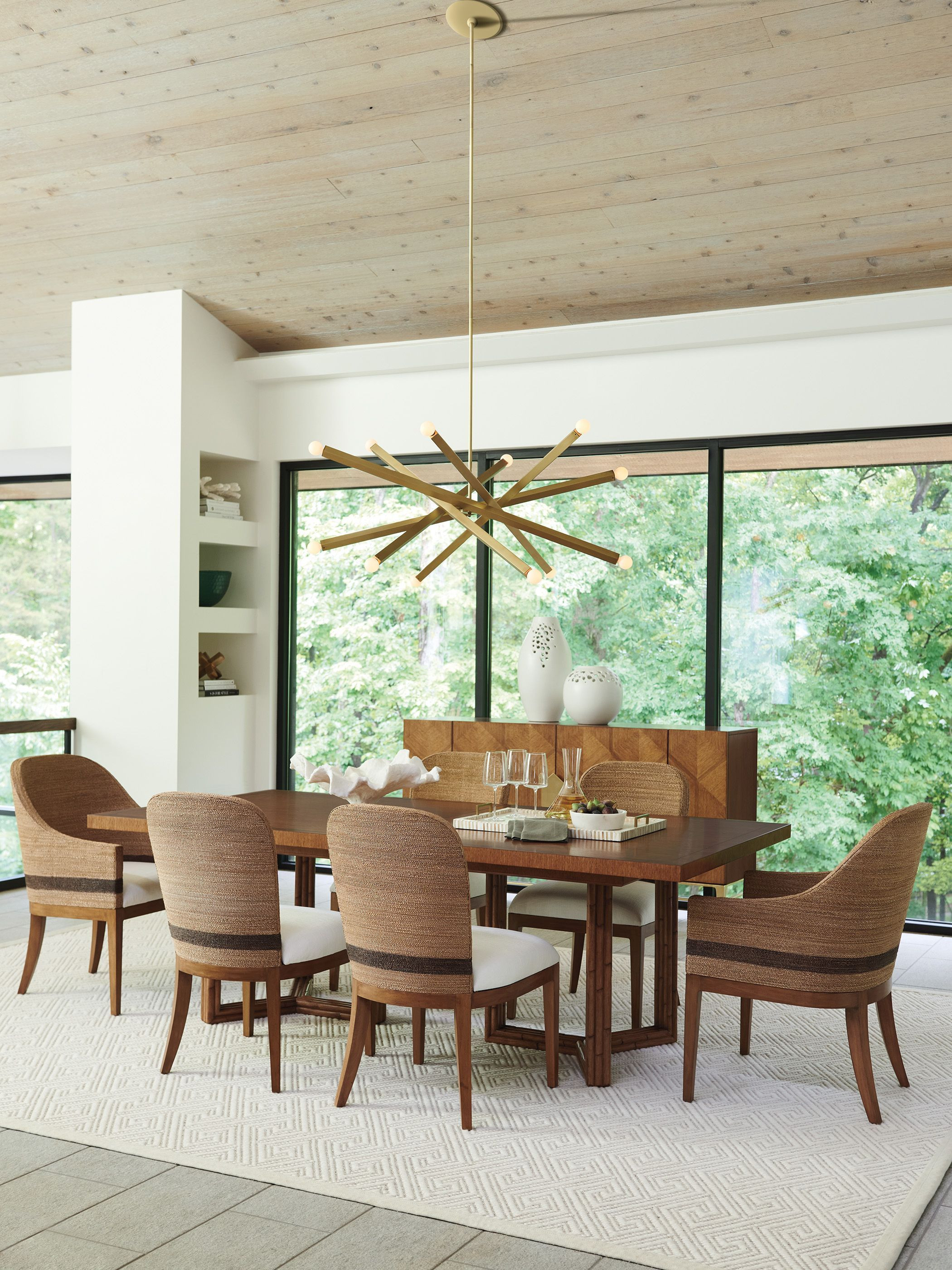 Palm Sonoran Extendable Double Pedestal Dining Room Set | 1stopbedrooms
