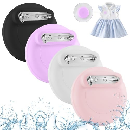 Waterproof Air Tag Holder for Kids, 4 Pack Air Tag Case with Invisible Pin, Soft Silicone Anti-Lost for Apple AirTag, Used for Children, Elderly, Hidden Inside Clothes, Bag (White/Black/Pink/Purple) | Amazon (US)