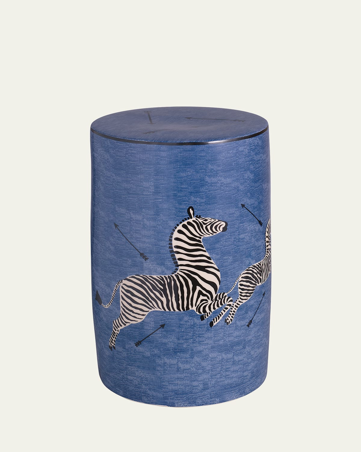 Zebra Blue Garden Seat | Bergdorf Goodman