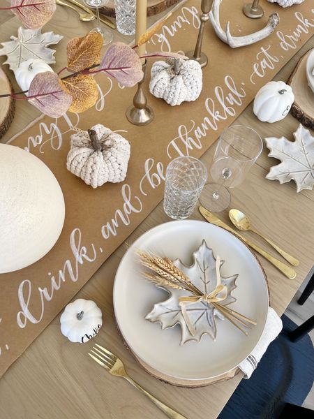 H O L I D A Y \ warm and neutral thanksgiving table decor and place setting!

Target
Walmart 
Amazon
Home 

#LTKSeasonal #LTKunder50 #LTKhome