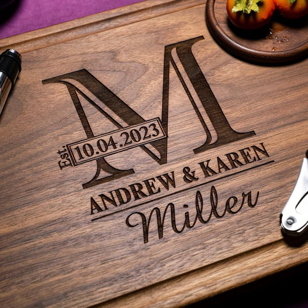 Straga Personalized Cutting Boards | Handmade Wood Engraved Charcuterie | Custom Wedding Gift, Ho... | Amazon (US)