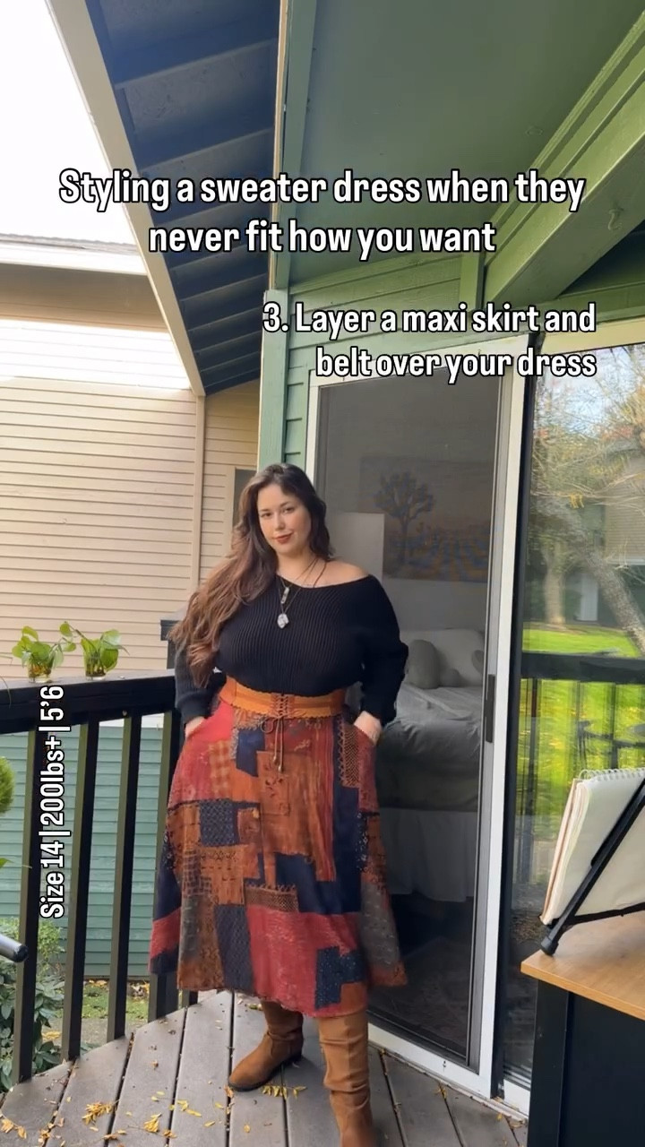 Sweater Dress Styled 3 Ways 

#LTKPlusSize #LTKFindsUnder50 #LTKMidsize