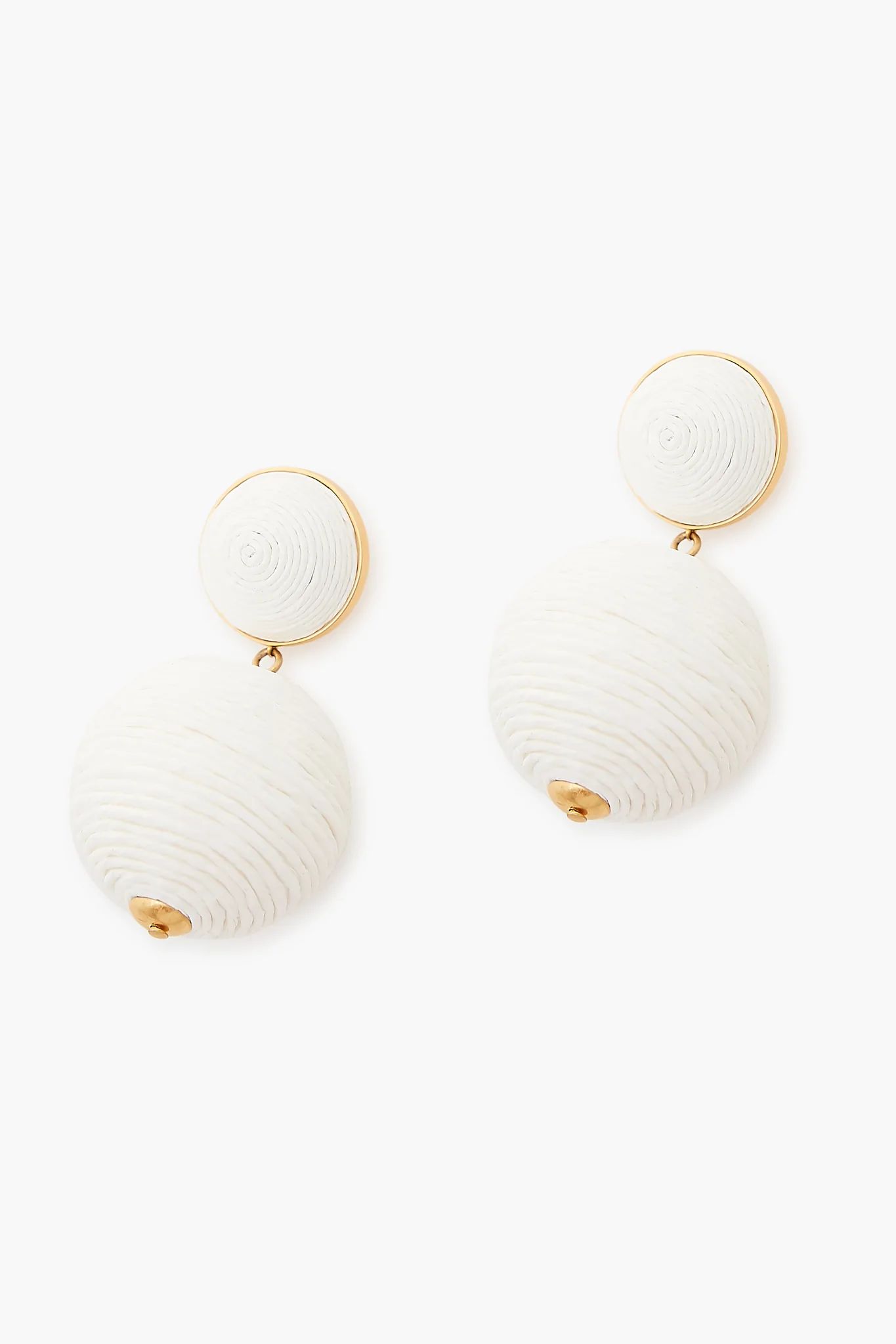 White Raffia Lantern Earrings | Tuckernuck (US)