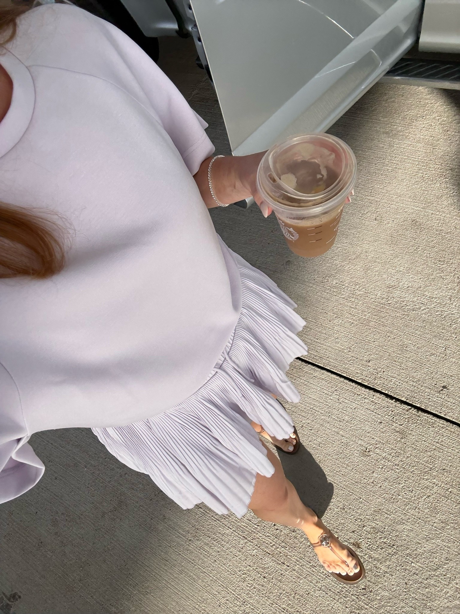Today’s road trip outfit! This athletic look is part of the Nordstrom sale and so comfy💜 I love the lavender color! I got it in a small on top and bottom!