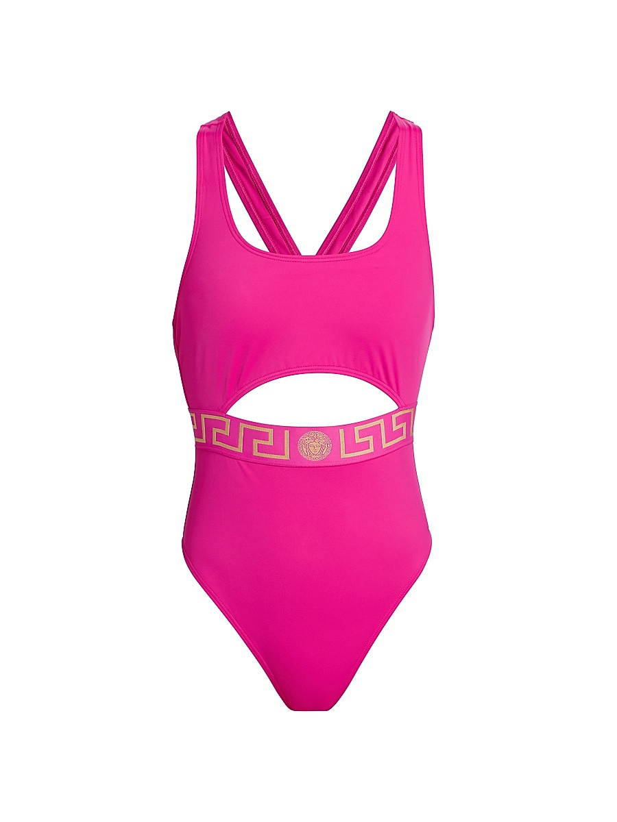 Women's Greek Key Medusa One-Piece Swimsuit - Pink Sapphire - Size XS | Saks Fifth Avenue