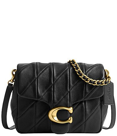 COACH Times Square Tabby Quilted Leather Shoulder Bag - Black | Dillard's