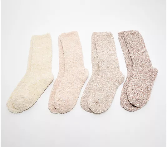 Barefoot Dreams CozyChic Set of 4 Sock Gift Set - QVC.com | QVC