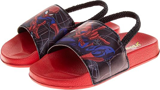 Josmo Boys Slide Open Toe Summer Sandals SlipOn Pool Slides Spiderman, Avengers, Sonic the Hedgeh... | Amazon (US)