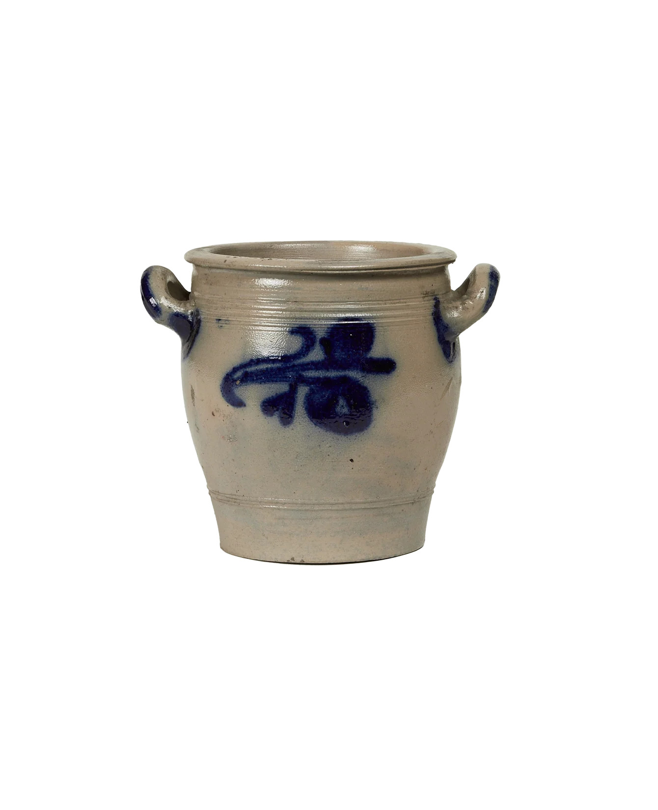Olive Ateliers Antique French Confit Jar - Blue Alsace Glaze - Pots, Pottery, and Planters | Olive Ateliers