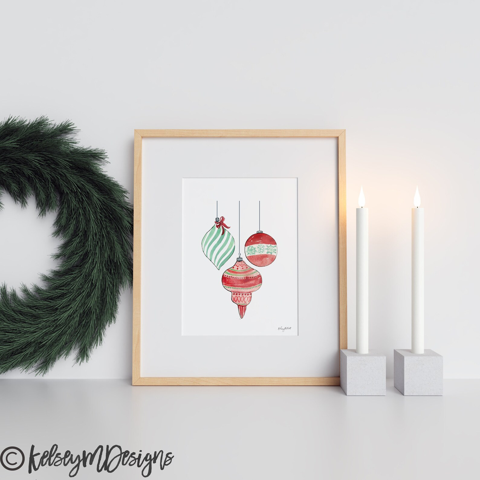 DIGITAL DOWNLOAD  Christmas Ornaments Printable Seasonal | Etsy | Etsy (US)