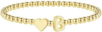 M MOOHAM Stocking Stuffers for Teen Girls Women - Dainty Gold Initial Beaded Bracelets for Women ... | Amazon (US)