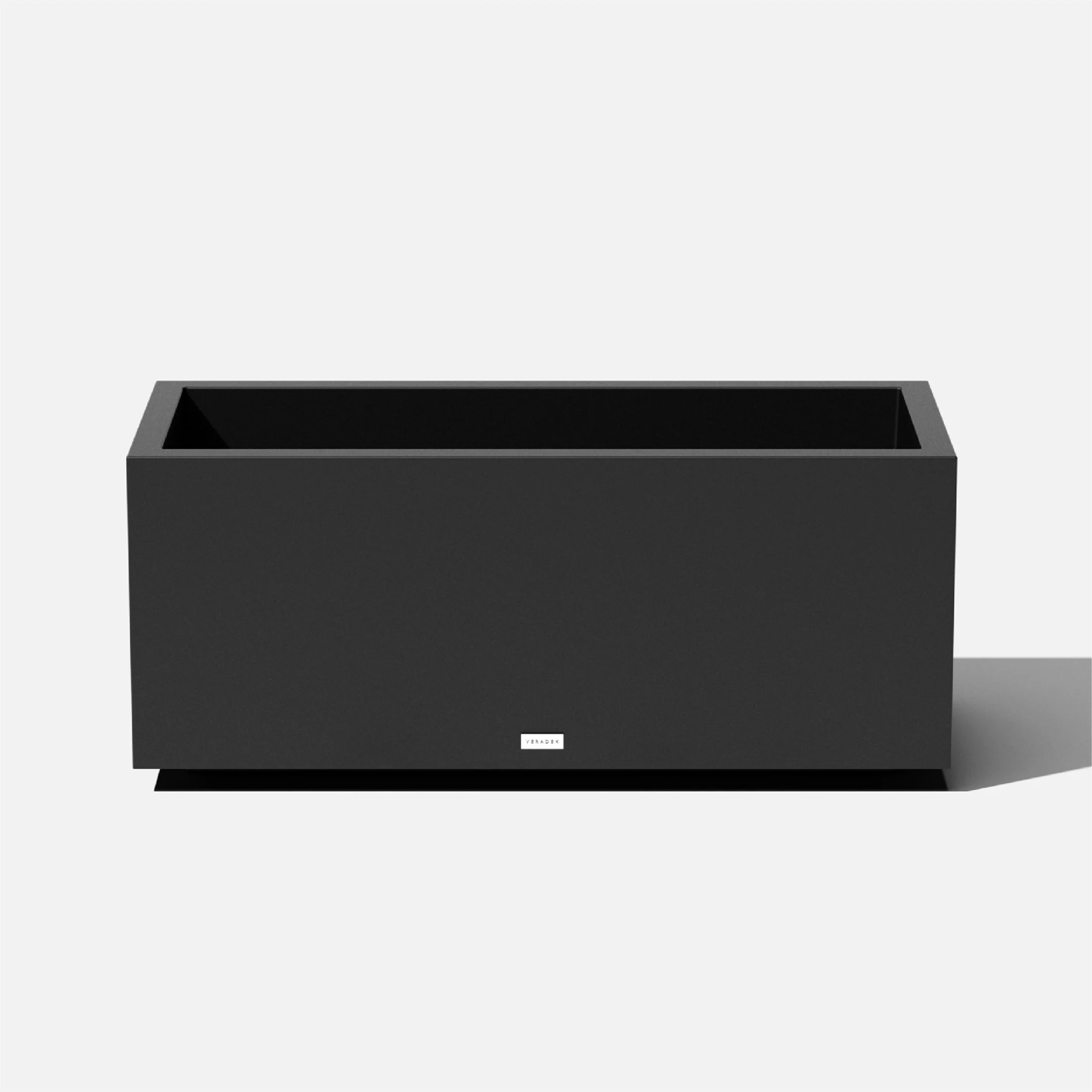 Veradek Block Series Long Box Large 38" Plastic Planter - Black | Walmart (US)
