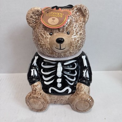Teddy Bear Ceramic Halloween Cookie Jar Skeleton | eBay US