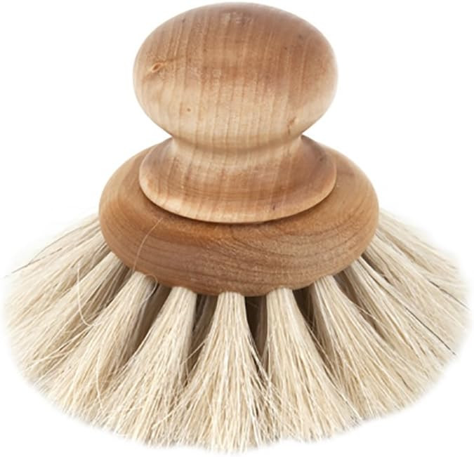 Iris Hantverk Birch and Horse Hair Round Dish Brush with Knob | Amazon (US)