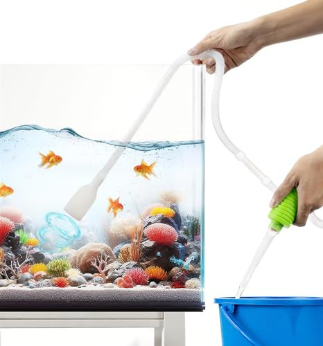 Luigi's Fish Tank Cleaner - Gravel Pump Vacuum for Aquarium - Hand Siphon Hose to Remove and Change Water or Sand in Minutes - Fish Aquarium Accessories, Supplies & Cleaning Tools | Amazon (US)