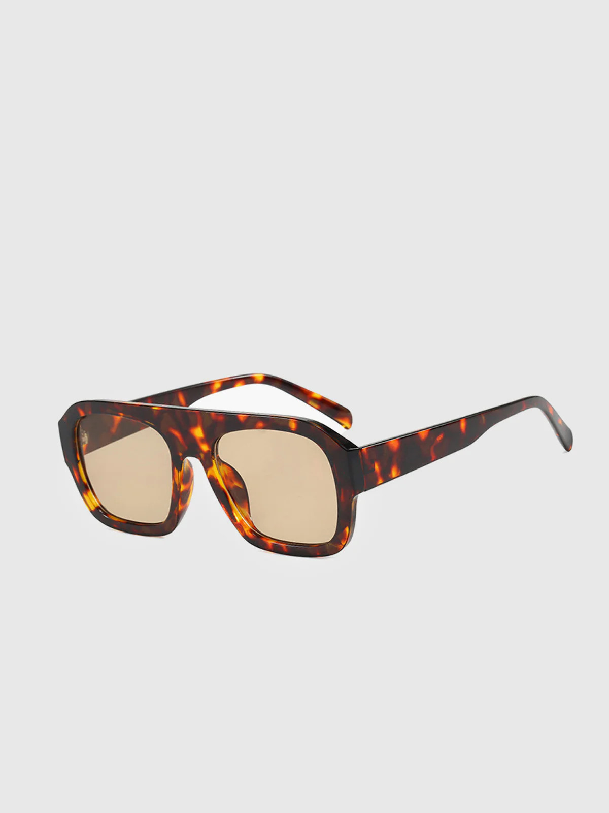 Leopard Printed Square Sunglasses | Commense