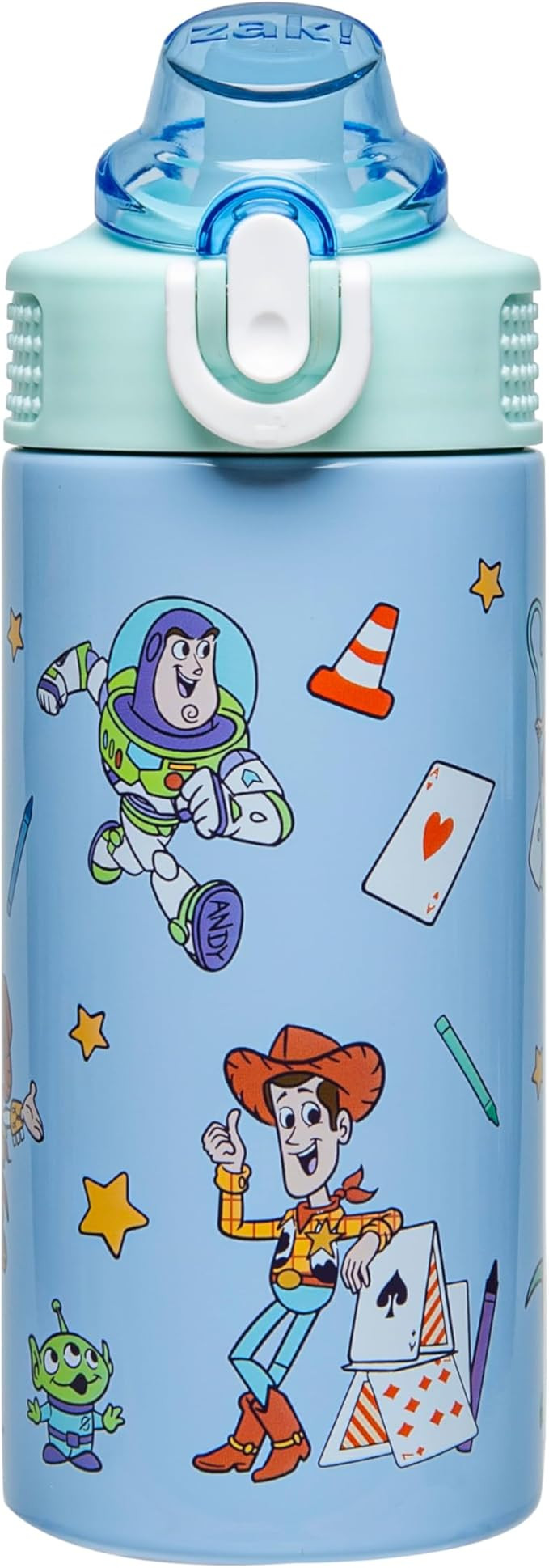 Zak Designs Disney and Pixar Toy Story Sage Kids Water Bottle For School or Travel, 14oz Stainles... | Amazon (US)
