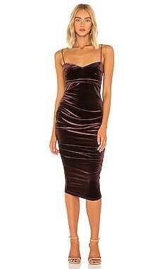 Nookie Rumi Midi Dress in Chocolate from Revolve.com | Revolve Clothing (Global)