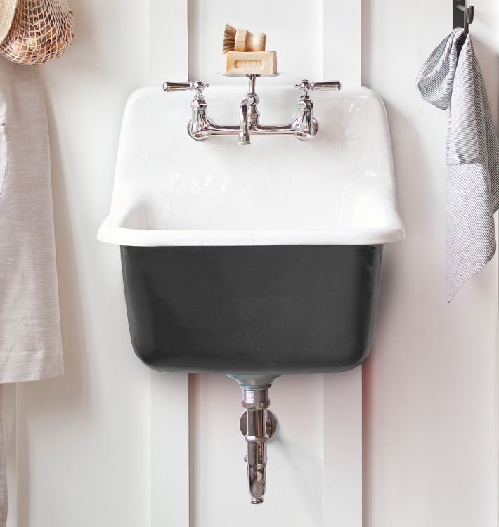 Grizzly Cast Iron Utility Sink with Drain | Rejuvenation