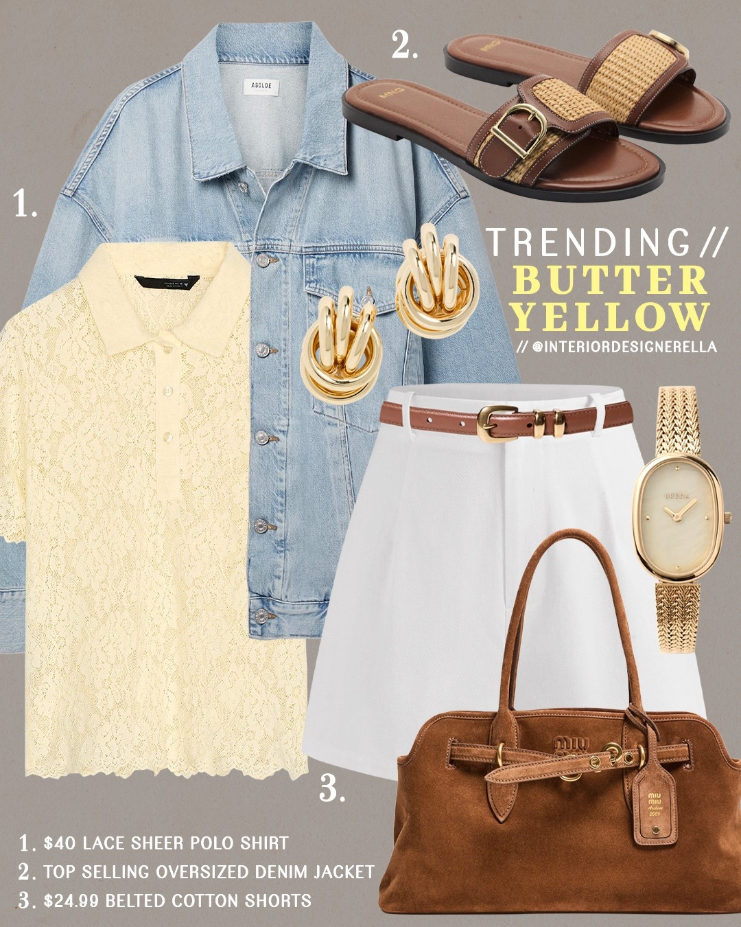 Trending Butter Yellow 💛 $24.99 belted cotton shorts + $40 lace sheer polo shirt!✨ Share this post with a friend!!🤗 Click on the “TRENDING YELLOW" collection on my LTK to shop this post and more!🤗 Have an amazing day!! Xo!!

#LTKFindsUnder50 #LTKFindsUnder100 #LTKShoeCrush