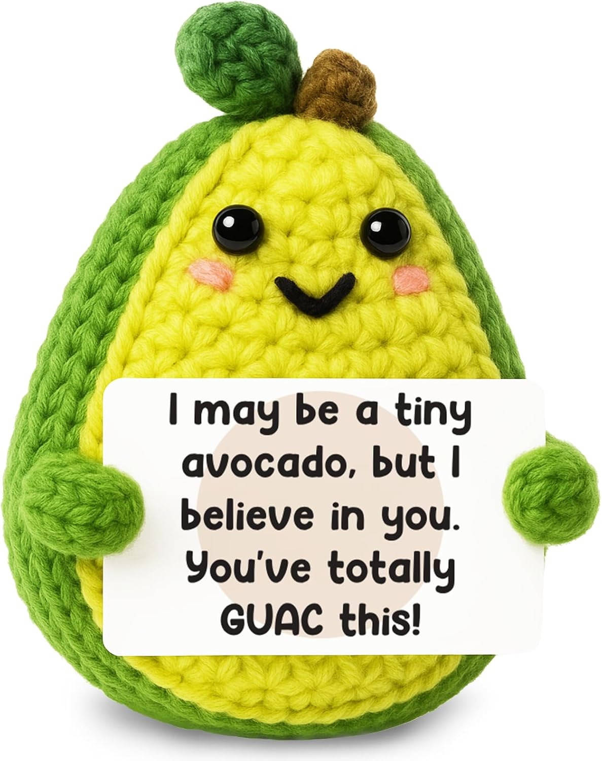 Positive Crochet Avocado, Handmade Birthday Gifts for Women Men, Inspirational Support Home Office Decor for Son Daughter Dad Mom Friend Coworker, Graduation Gift for Her | Amazon (US)