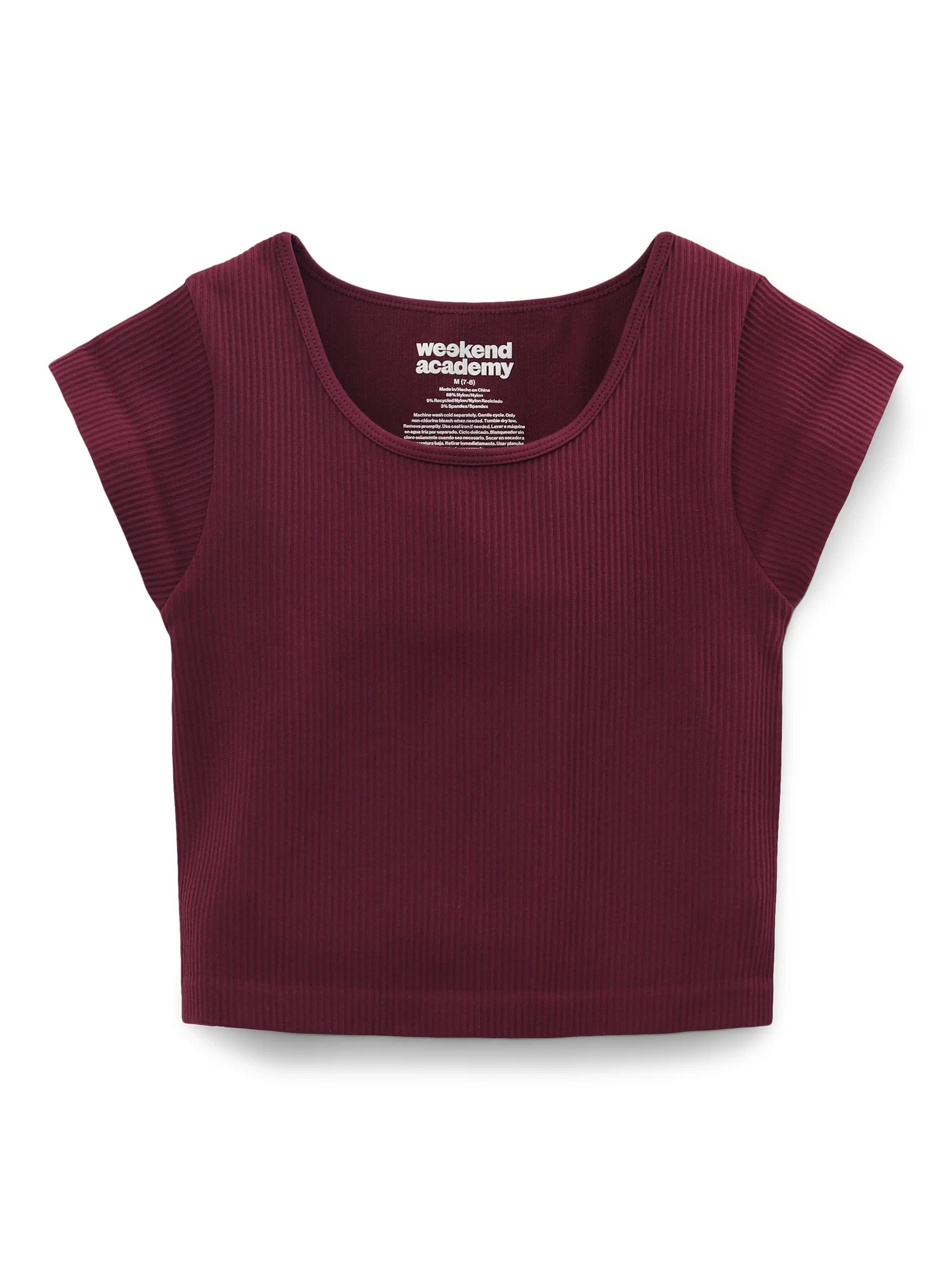 Weekend Academy Girls Cap Sleeve Seamless Top, Sizes 4-18 | Walmart (US)