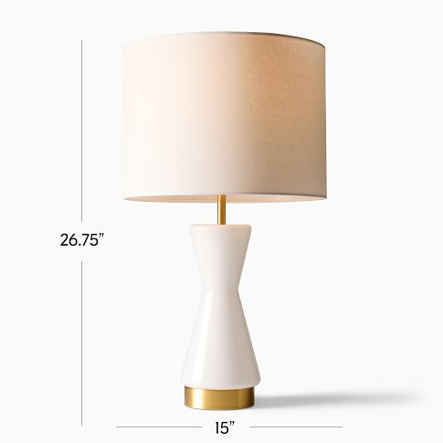 Metalized Glass USB Table Lamp (27") | West Elm (US)