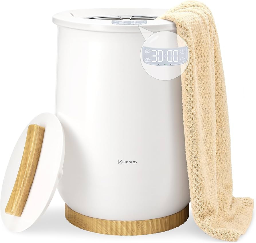 Keenray Upgraded Towel Warmer Bucket, Large Towel Warmer with 3 Heating Modes, Heat Time 30/45/60... | Amazon (US)