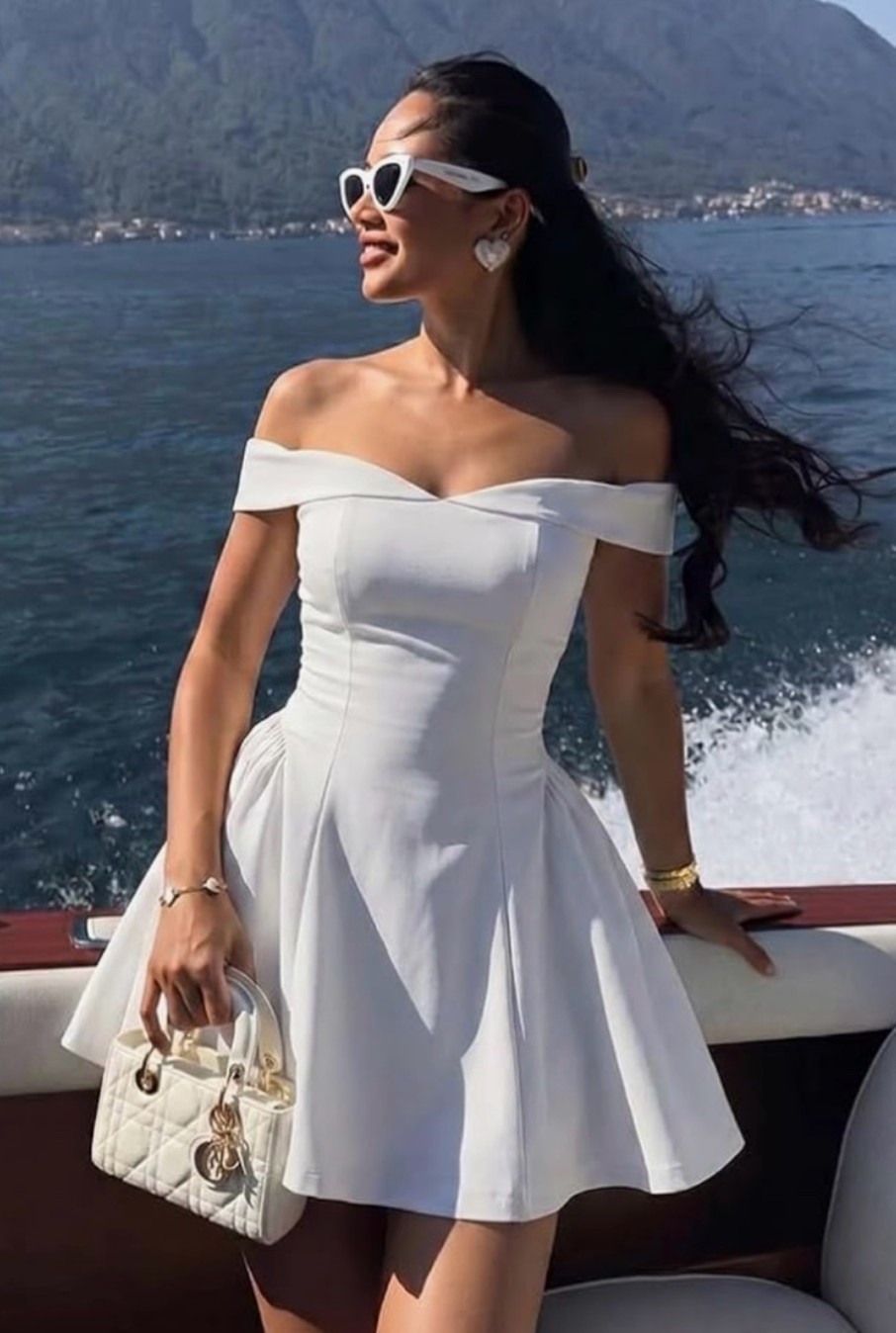 Pretty, classic, and elegant with that old money summer feel. 🤍 This sleeveless off shoulder A-line mini dress has a polished cocktail-party shape that works for weddings, graduations, bridal showers, date nights, country club dinners, or elevated summer events. 

Add this to your cart now if you want a classy dress that feels timeless, feminine, and expensive without trying too hard. ✨🦢

#LTKSeasonal #LTKWedding #LTKMidsize