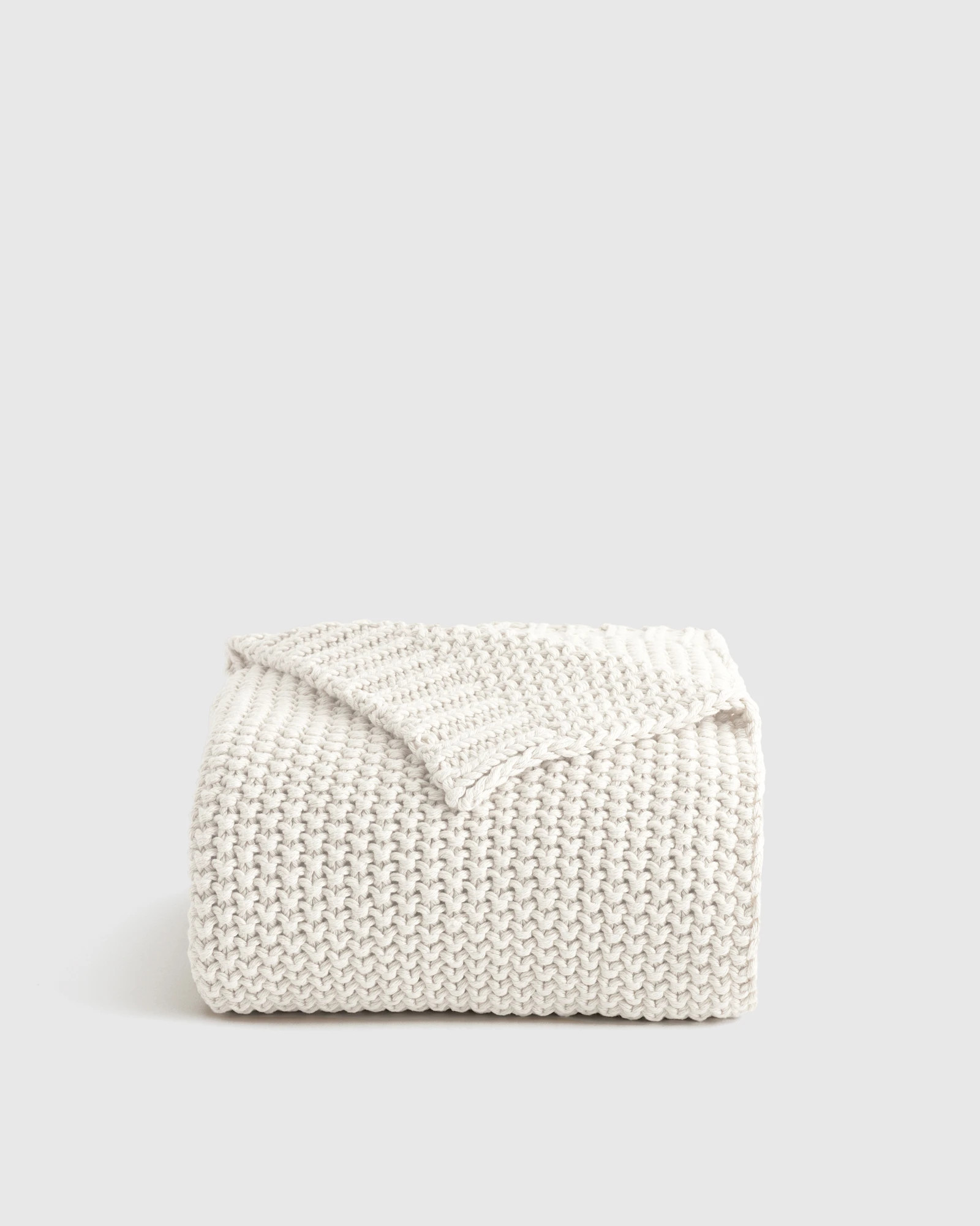 Quince | Cotton Fisherman Throw in Terracotta, Size 50x60 | Quince