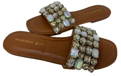 Madden Girl Women's Dazzle Slip On Comfort Dress Sandals Brown Size:6.5 196T | eBay | eBay US