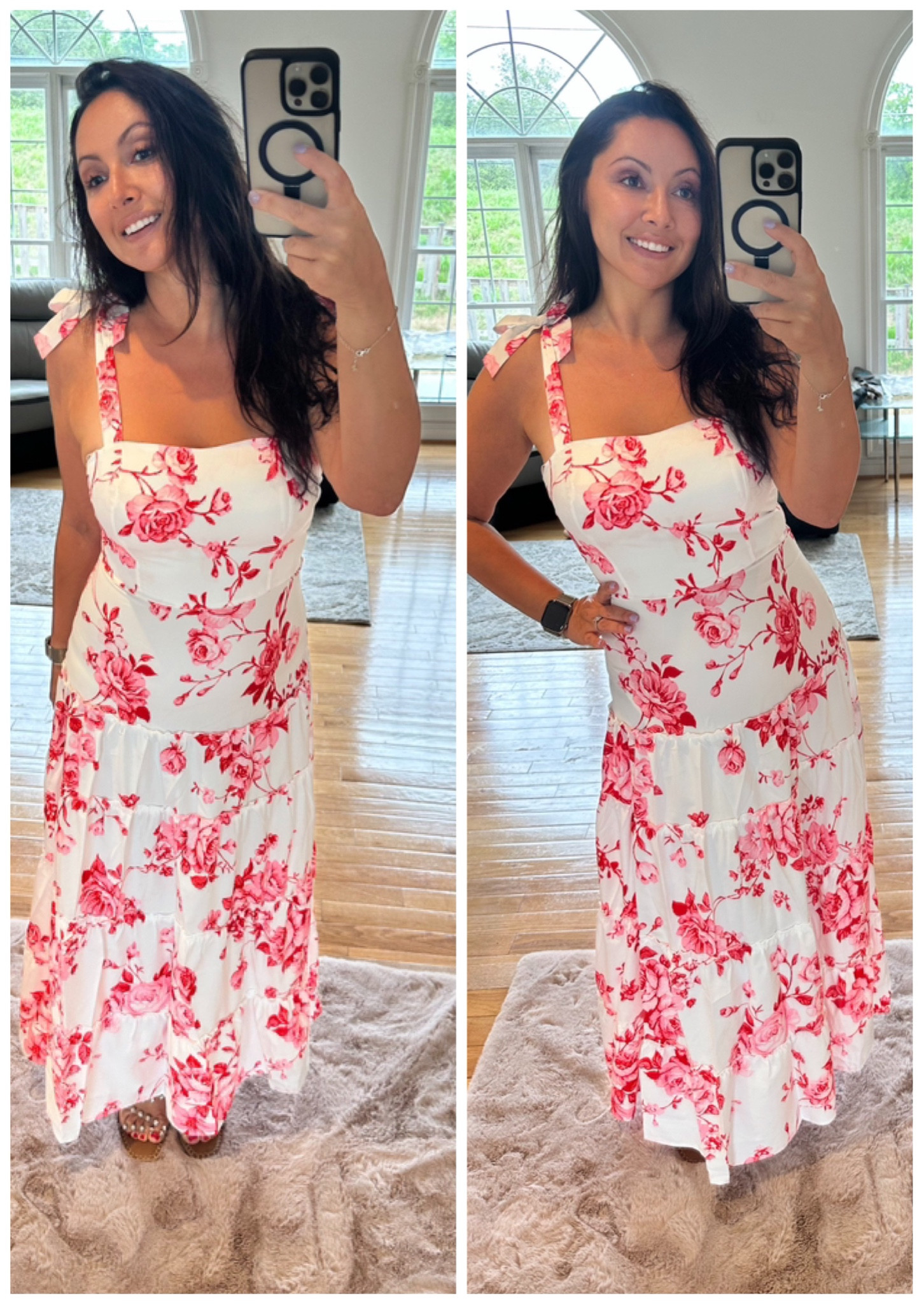 Really enjoying this dress. True to size but slightly see though in the back - go for nude or white underwear. 

#LTKFindsUnder50 #LTKFindsUnder100 #LTKMidsize