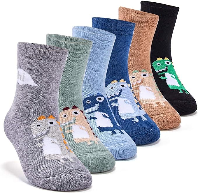 HowJoJo Boys Thick Cotton Socks Kids Winter Warm Socks Christmas Bear Socks | Amazon (US)