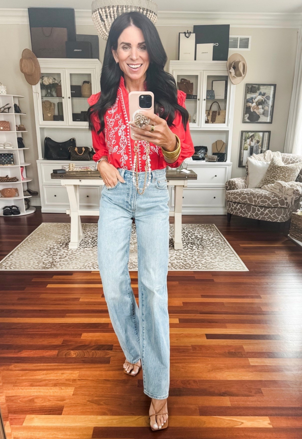 Wearing a small top
24 denim 

#LTKSeasonal #LTKootd #LTKmomlife