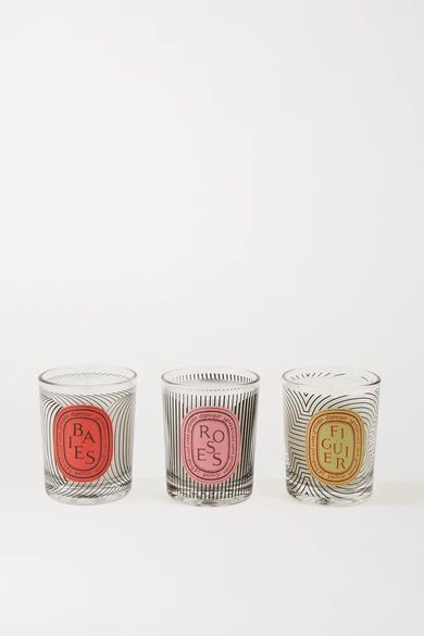 Diptyque - Graphic Collection Set Of Three Scented Candles, 3 X 70g | NET-A-PORTER (US)
