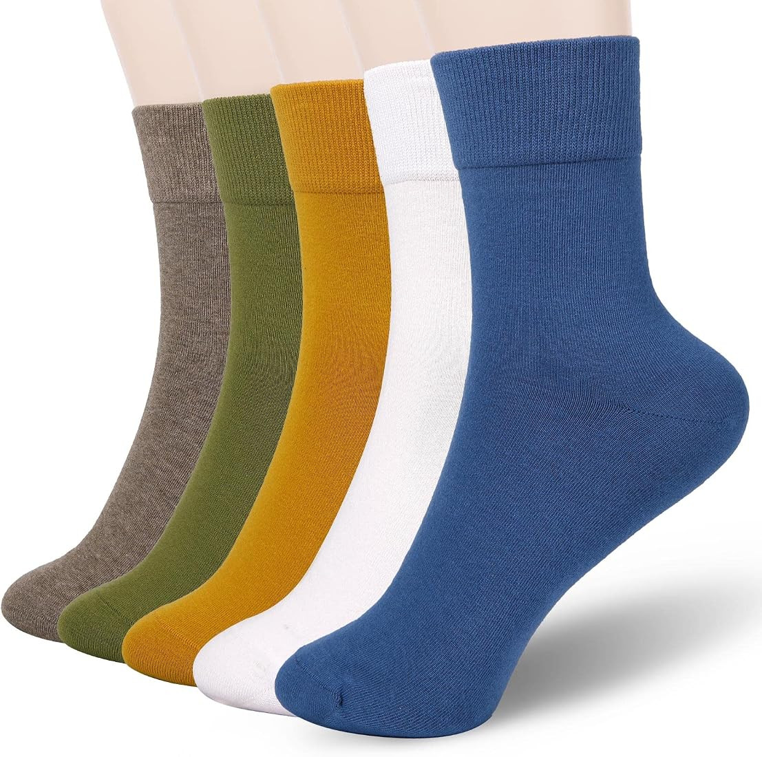 FGZ Women Thin Cotton Socks, Soft Cotton Bootie Socks Women Above Ankle Crew Socks 5-10 Pairs | Amazon (US)