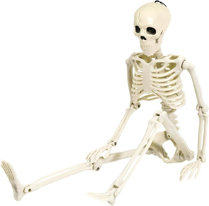 36" Skeleton Halloween Decoration, 3FT Full Body Posable Skeleton Realistic Human Bones with Posa... | Amazon (US)