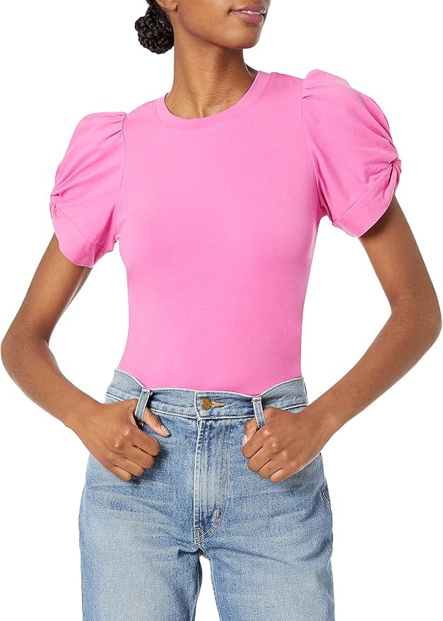 Women's Classic Fit Twist Sleeve Crew Neck T-Shirt | Amazon (US)