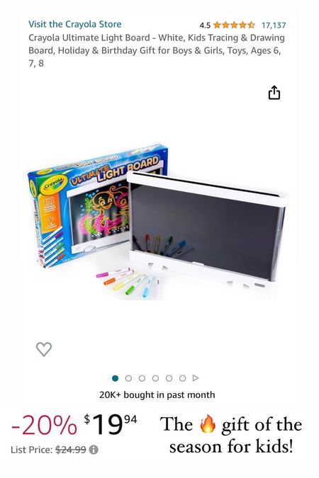 Crayola ultimate light board! awesome gift for kids for Xmas and the holidays! 

#LTKGiftGuide #LTKCyberWeek #LTKkids