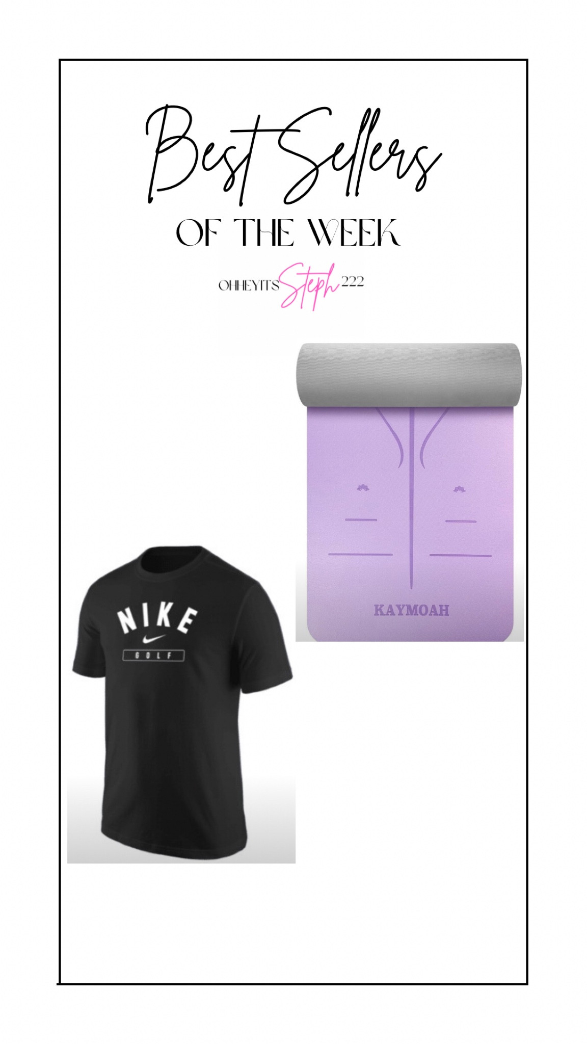 Best sellers of the week

Men’s Nike golf tshirt

Amazon yoga mat 

#LTKActive #LTKFitness #LTKMens