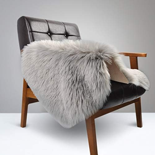BORITAR Sheepskin Faux Area Rug, Sofa Cushion, Chair Cover Seat Pad,Super Soft Luxurious Plain Sh... | Amazon (CA)