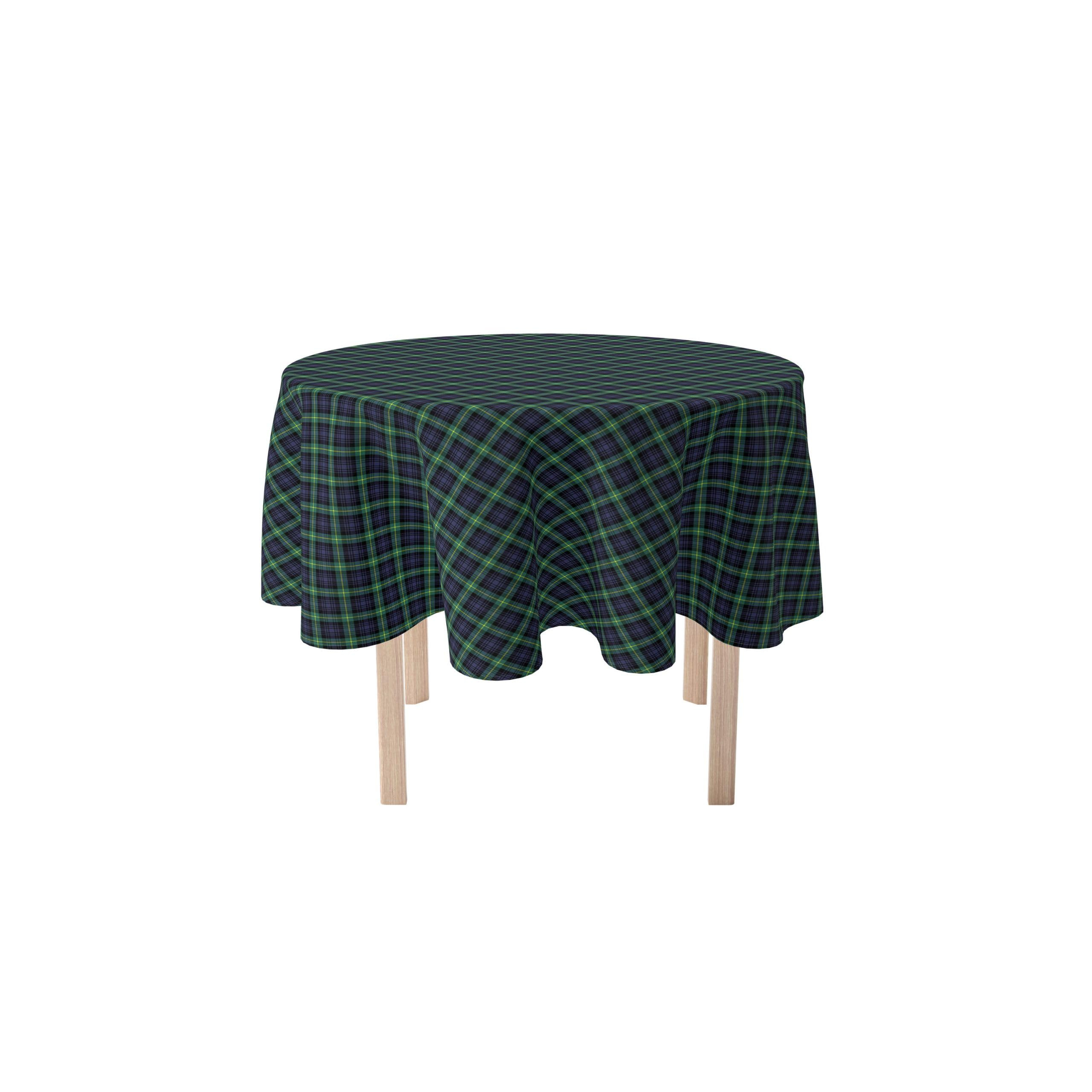 Fabric Textile Products | Blue & Green Tartan Tablecloth | Plaid Round Tablecloth | 120" Round | ... | Amazon (US)